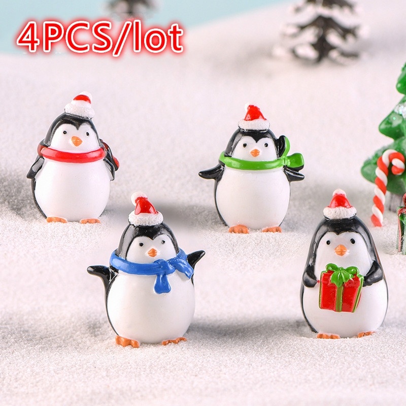 Mini pingouin en résine, 4 piè - Bonsai Garden World avis et prix