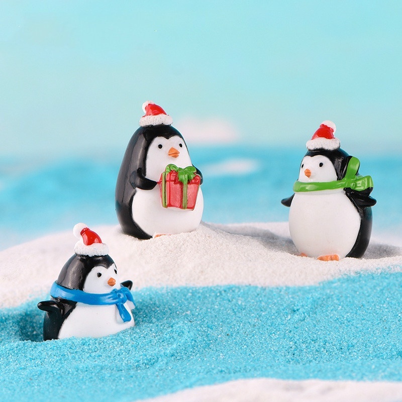 Mini pingouin en résine, 4 piè - Bonsai Garden World avis et prix